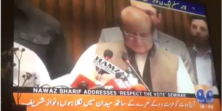  Geo, others mute parts of Nawaz Sharif's speech 